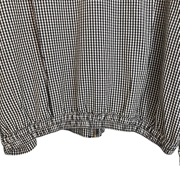 BIG BUD PRESS Ricky Checked Flight Jacket Black & White Full Zip - Picture 13 of 15